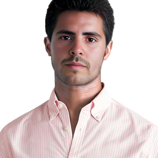 Regular Fit Long Sleeve Button down Collar Oxford Shirt for Men