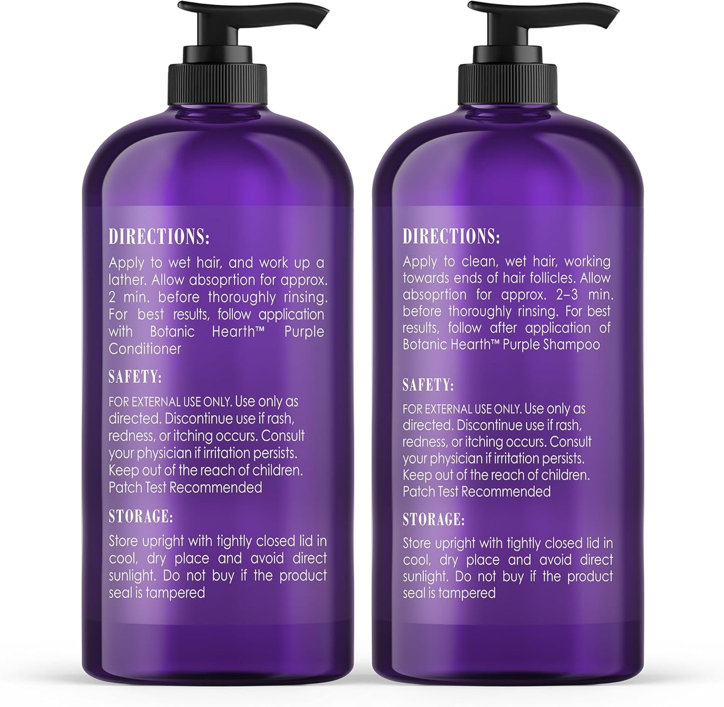 2 X 16 Fl Oz (473 Ml) Lavender Purple Shampoo & Conditioner Set for Blonde, Silver & Grey Hair – Anti-Brass Toning Care, Enhances Highlights, Sulphate & Paraben Free
