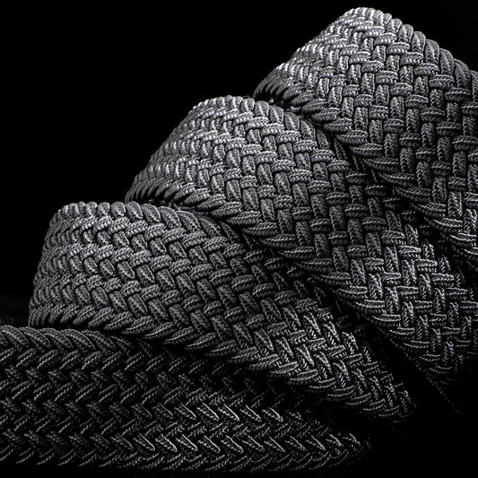 Mens Belt Elastic Belts for Men Stretch Braided Fabric Belts Casual Black Woven Golf Belt for Jeans
