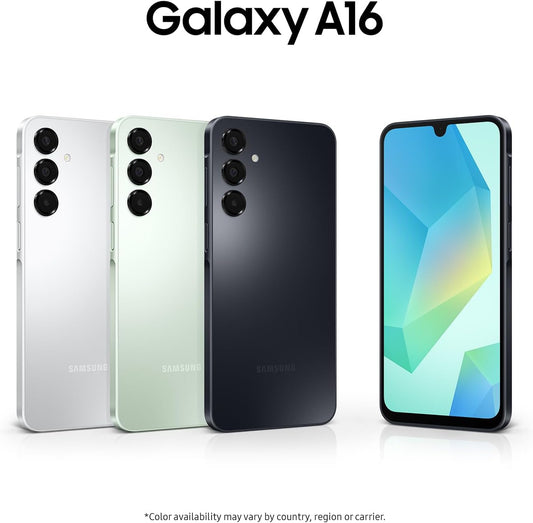 Galaxy A16 4G Android Smartphone, Super Amoled 6.7" Screen, Multiple Cameras, 128GB Storage, Light Grey, 3 Year Manufacturer Extended Warranty (UK Version)