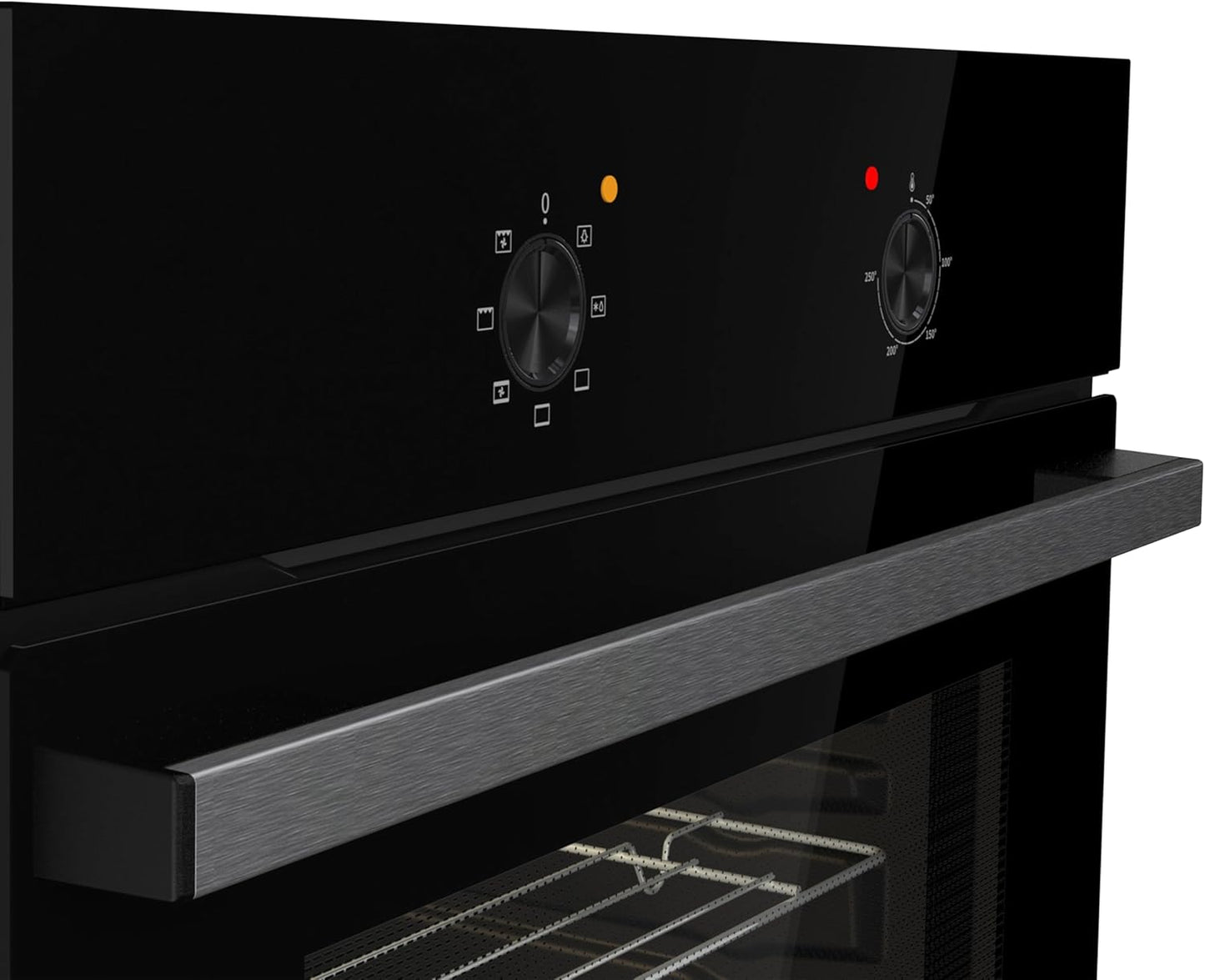 BI62020ABGUK - Built-In 60L Electric Single Oven - Black - 530X595X595 Mm (Dxwxh) - a Rated, Extra Large