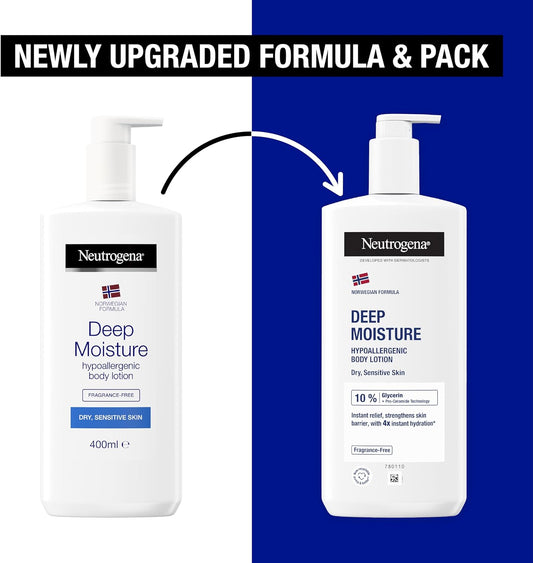 Norwegian Formula Deep Moisture Body Lotion, 400 Ml, Fragrance-Free