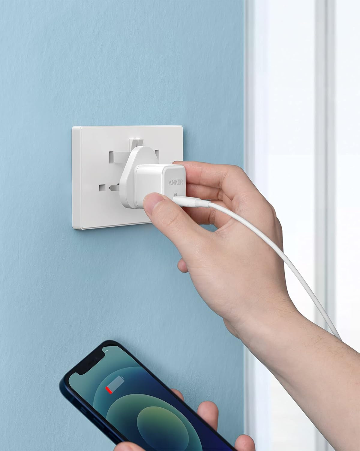 USB C Plug, 20W USB C Charger - Fast Charging Powerport III Cube Charger, Compatible with Iphone 17/16/16 Plus/16 Pro/16 Pro Max, 15/14/13/12 Series, Galaxy, Ipad (Cable Not Included)