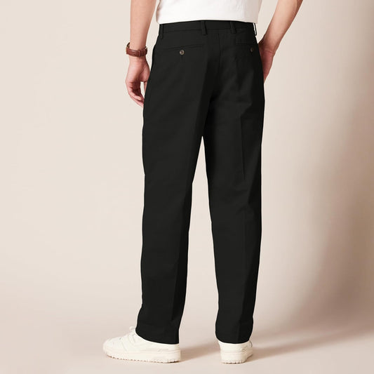 Men'S Classic-Fit Wrinkle-Resistant Pleated Chino Trousers (Available in Big & Tall)