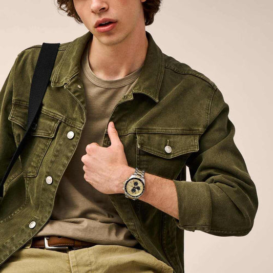 Fossil Autocross Watch for Men, Quartz Multifunction Movement with Stainless Steel or Leather Strap