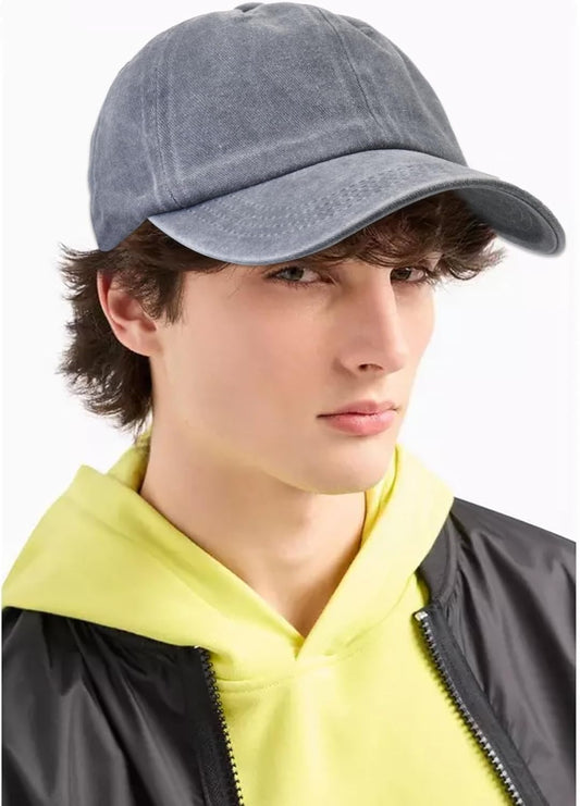 Vintage Baseball Cap for Men & Women Washed Cotton Adjustable Sports Hat, Breathable Unisex Cap for Outdoor, Running, Golf (54-60Cm)