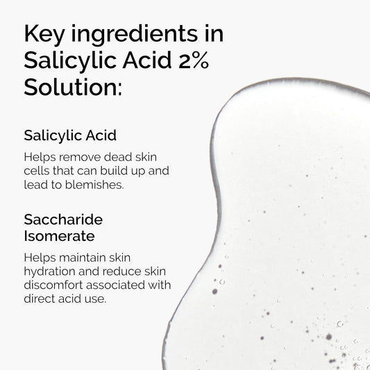 The Ordinary Salicylic Acid 2% Solution, Acne-Fighting Serum for Blemish-Prone Skin, 30Ml