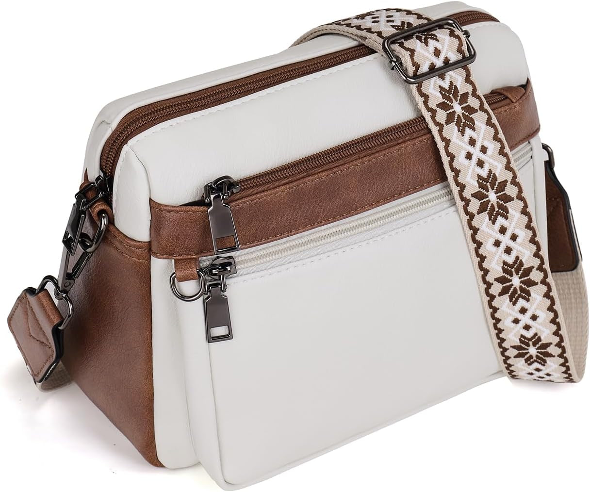 Cross Body Bag Women,Crossbody Bags for Ladies,Pu Leather Medium Shoulder Handbags Built in Wallet Adjustable Wide Shoulder Straps