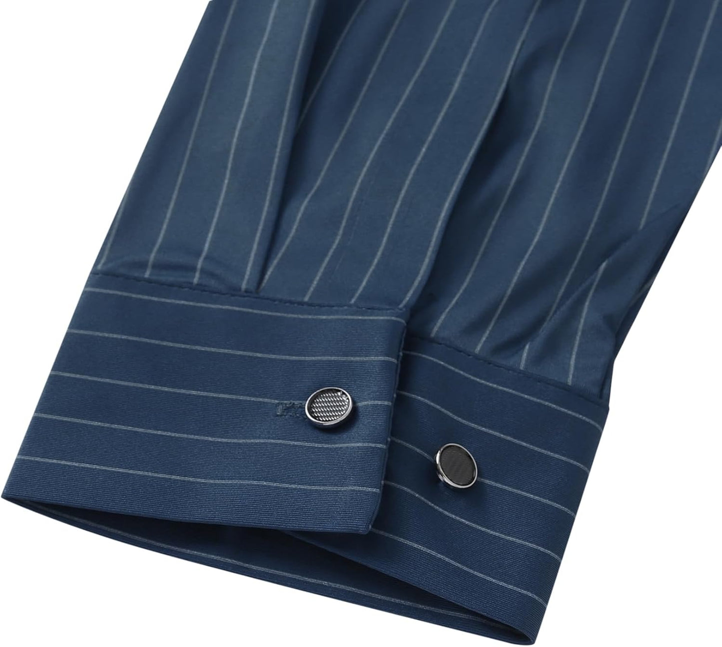 Mens Stretch Striped Shirt Long Sleeve Business Formal Button down Dress Shirt Classic Fit