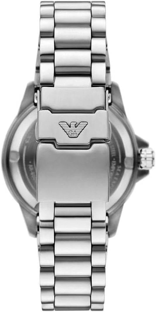 Emporio Armani Watch for Men, Automatic Three-Hand Date and 42Mm Case Size with Stainless Steel or Silicone Strap