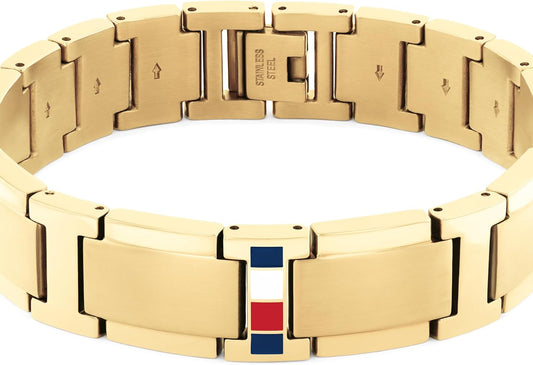 Tommy Hilfiger Jewelry Men'S Link Bracelet in Stainless Steel – Available in Silver, Gold or Black