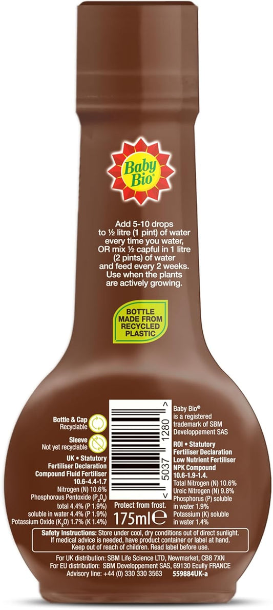 Houseplant Food, 175Ml- Fertiliser for Growing Vibrant and Healthy Plants - Easy to Use House Plant Care - Concentrate Plant Food - Indoor Use Plant Nutrition