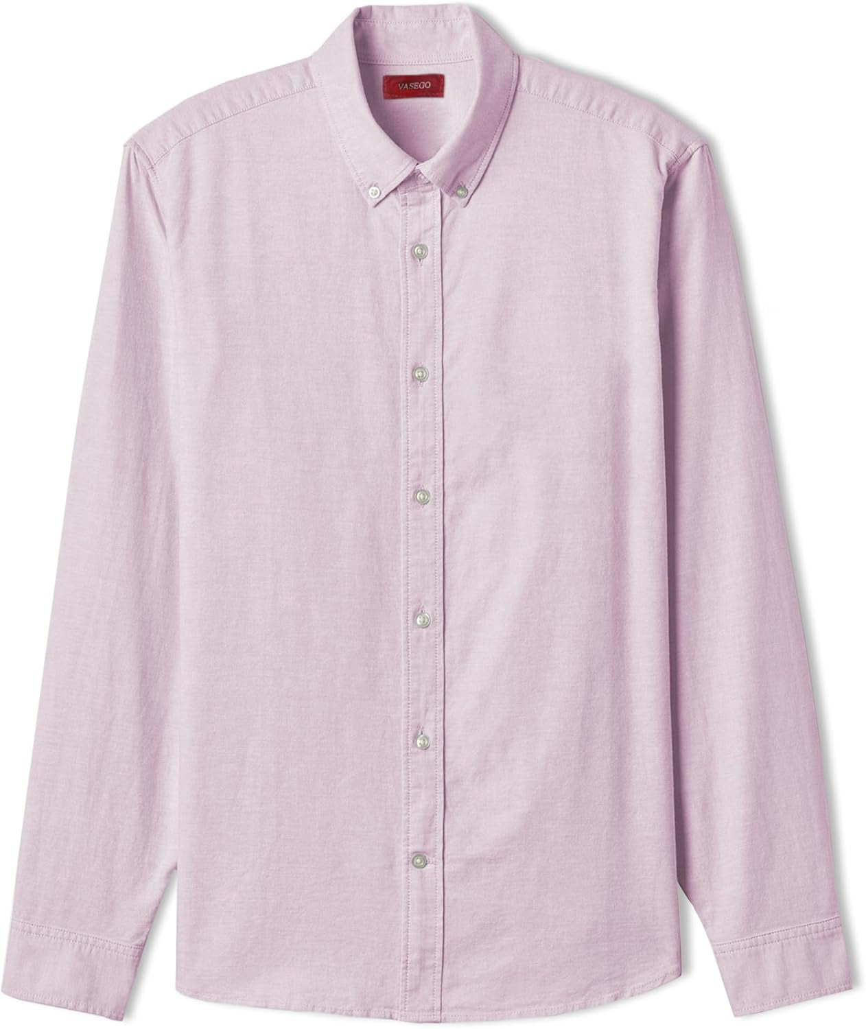 Regular Fit Long Sleeve Button down Collar Oxford Shirt for Men