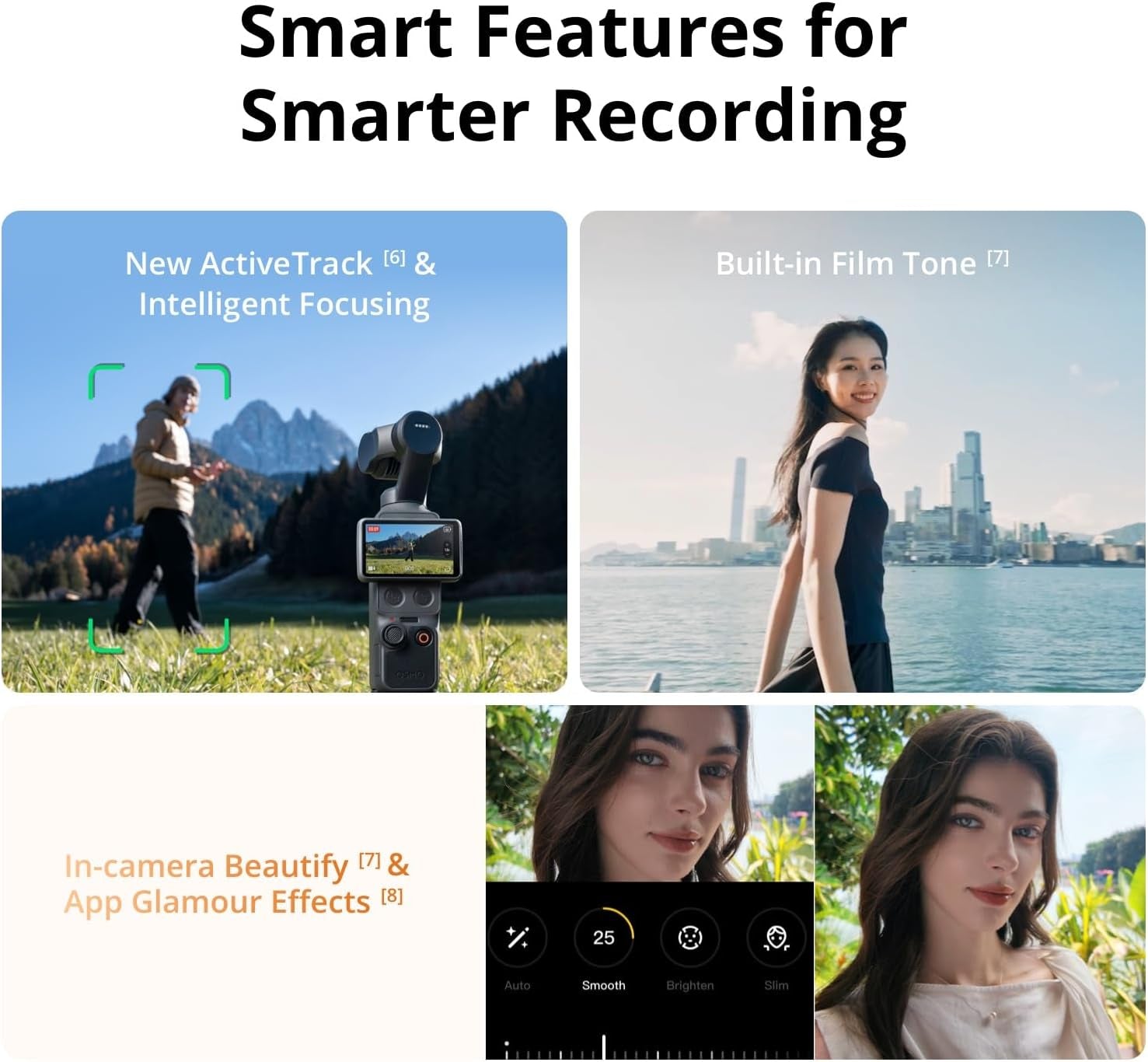 Osmo Pocket 4 Creator Combo, Pocket Gimbal Vlog Camera, 1″ CMOS & 4K/240Fps, 3‑Axis Stabilization, 2× Lossless Zoom, 107GB Built-In Storage, Mic 3 Transmitter, Fill Light, Osmo Mini Tripod