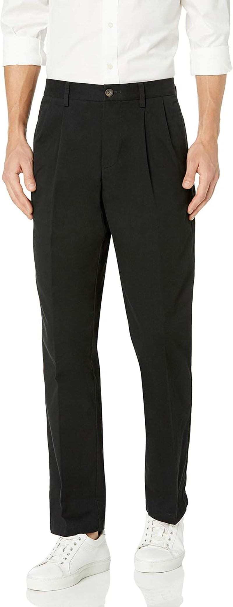 Men'S Classic-Fit Wrinkle-Resistant Pleated Chino Trousers (Available in Big & Tall)