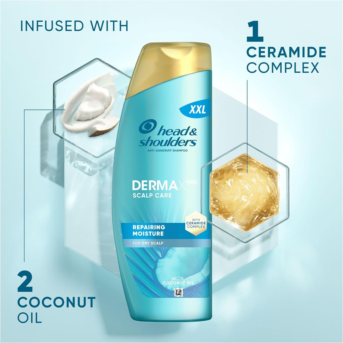 Dermaxpro Repairing Moisture anti Dandruff Shampoo 500Ml +  Dermaxpro Repairing Moisture Lightweight Conditioner 350 Ml