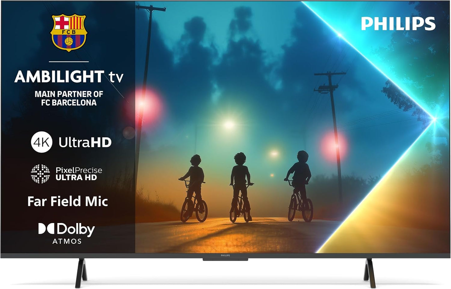 Philips Ambilight 55PUS8200 4K LED Smart TV - 55 Inch Display with Pixel Precise, Ultra HD, Titan OS Platform and Dolby Atmos Sound, Works with Alexa and Google Voice Assistant