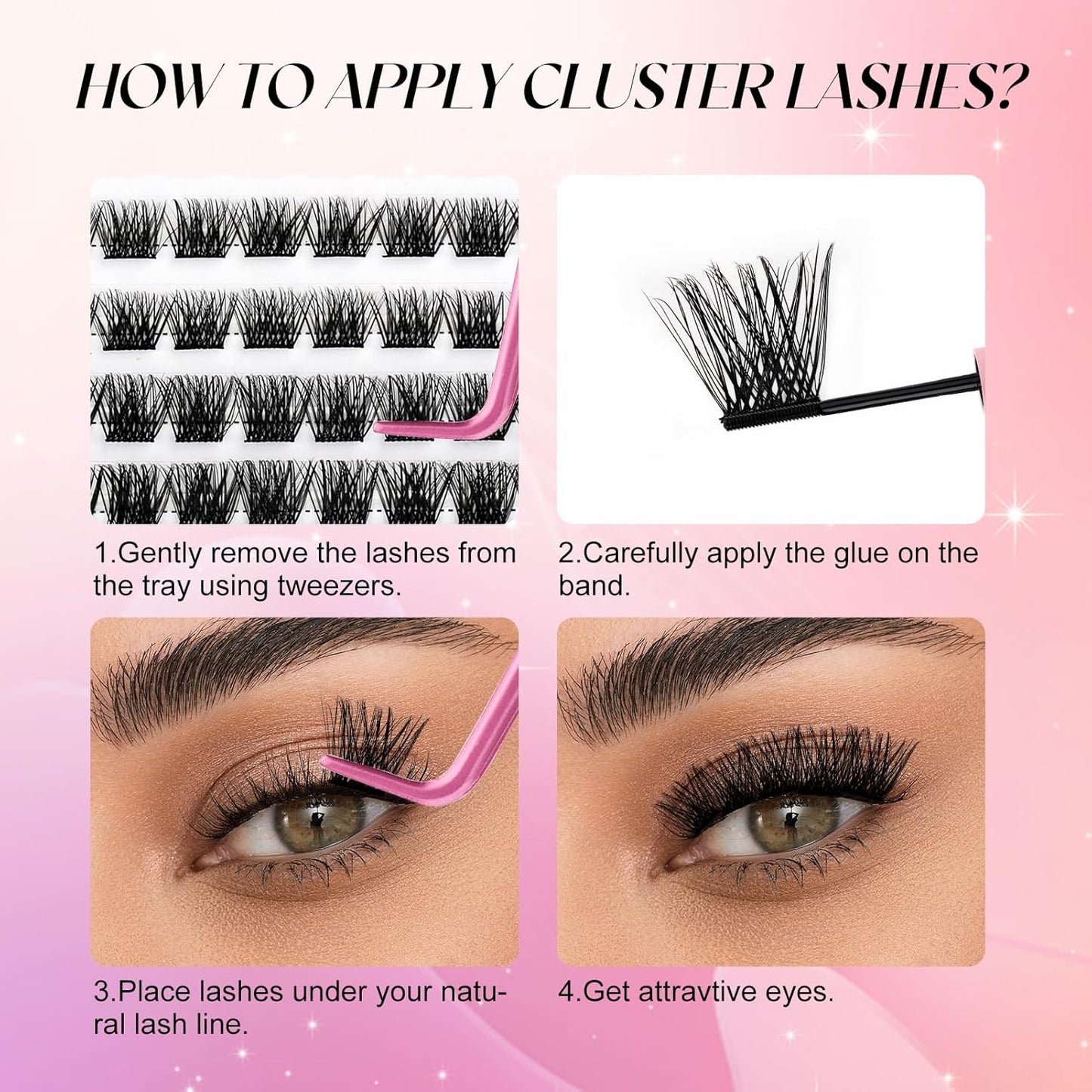 Lash 120Pcs 0.07Mm D Curl 8-16Mm 40D Mixed Trays Customizable DIY Eyelash Extensions for Beginners