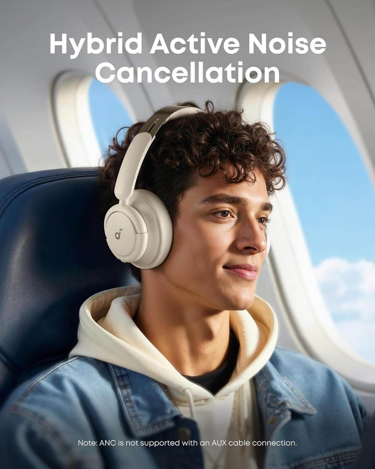 Q30 by , Hybrid Active Noise Cancelling Headphones with Travel Pouch, Multiple Modes, Hi-Res Audio, Custom EQ via App, 50H Playtime, Comfortable Fit, Bluetooth, Multipoint Connection