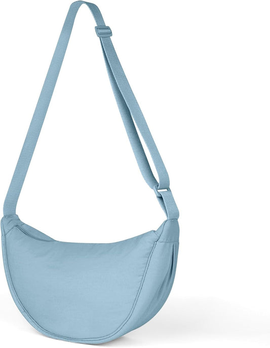 Crescent Bag, Nylon Dumpling Bag for Women, Hobos Crossbody Bag with Adjustable Strap, Women'S Casual Messenger Bag, Solid Color Chest Bag Shoulder Bag for Daily Use