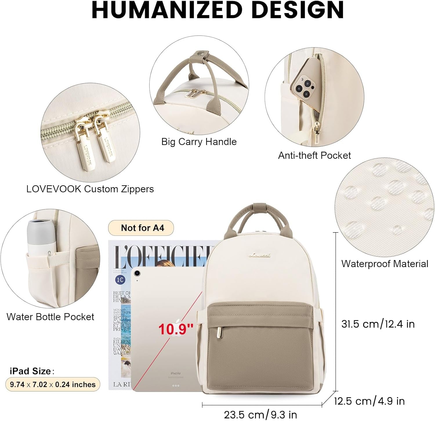 Backpack Womens Small Fashion Backpacks for Ladies Girls School Bags Waterproof Rucksack Bag for Travel Mini Cute City Casual Daypacks