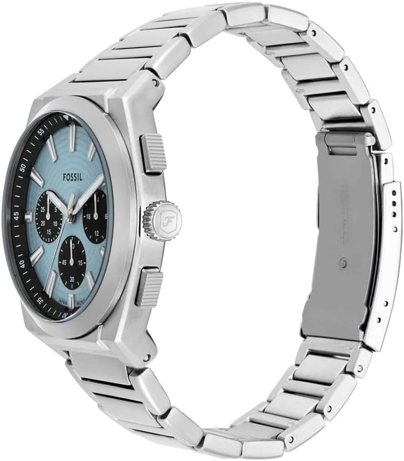 Fossil Everett Men'S 44MM Silver Stainless Steel Watch, FS6105