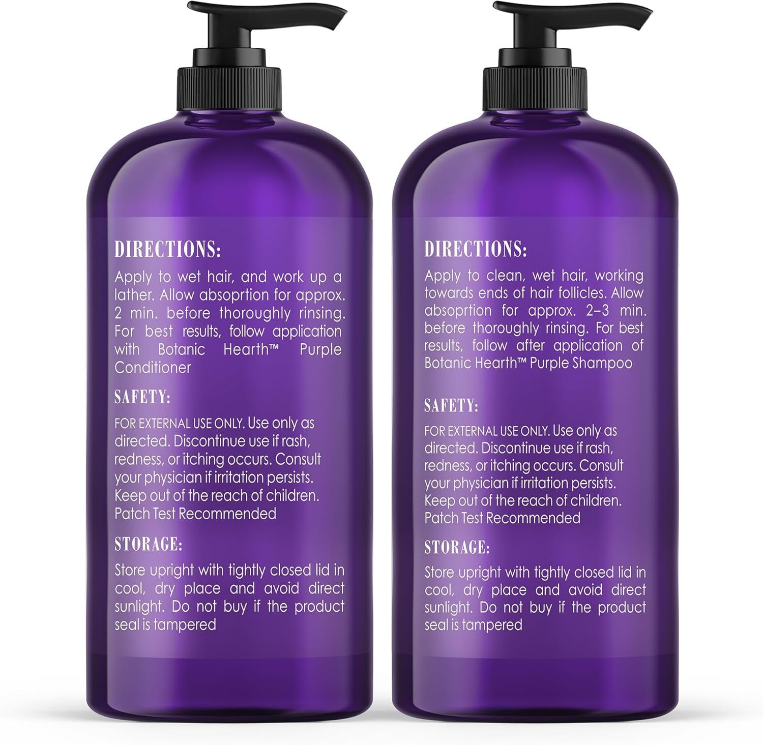 2 X 16 Fl Oz (473 Ml) Lavender Purple Shampoo & Conditioner Set for Blonde, Silver & Grey Hair – Anti-Brass Toning Care, Enhances Highlights, Sulphate & Paraben Free