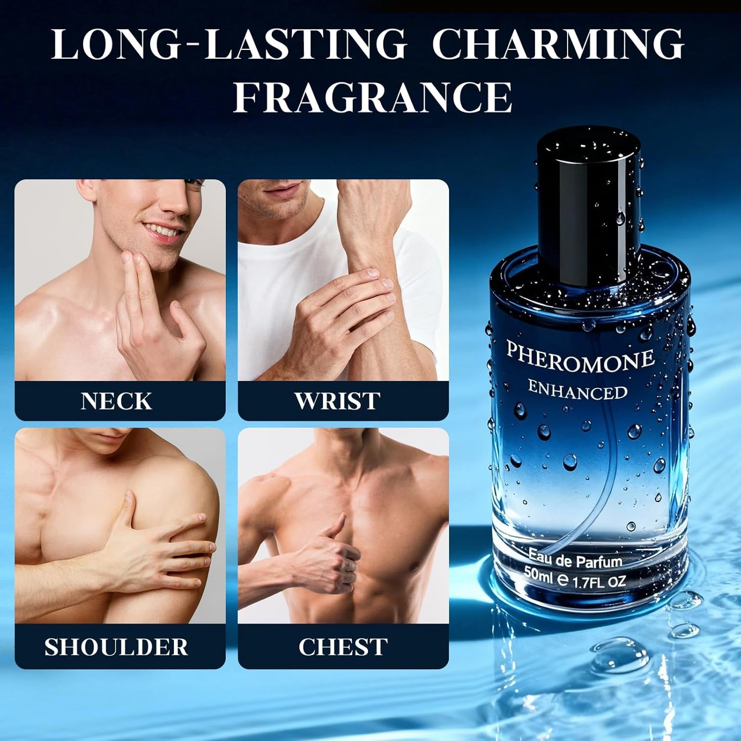 Perfume for Mens Fragrances - 50Ml Valentine Gifts for Men Eau De Parfum Pheromone, Aftershave Men Cologne Oriental Woods Spray, Men'S Perfume Gifts Christmas Valentine for Him Husband Boyfriend