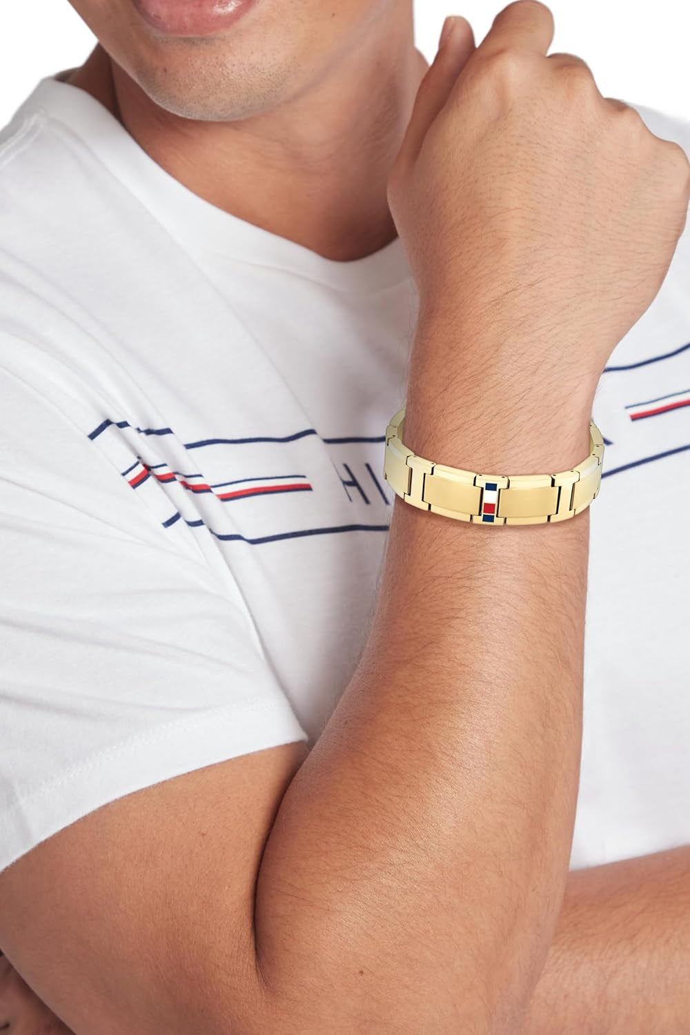 Tommy Hilfiger Jewelry Men'S Link Bracelet in Stainless Steel – Available in Silver, Gold or Black