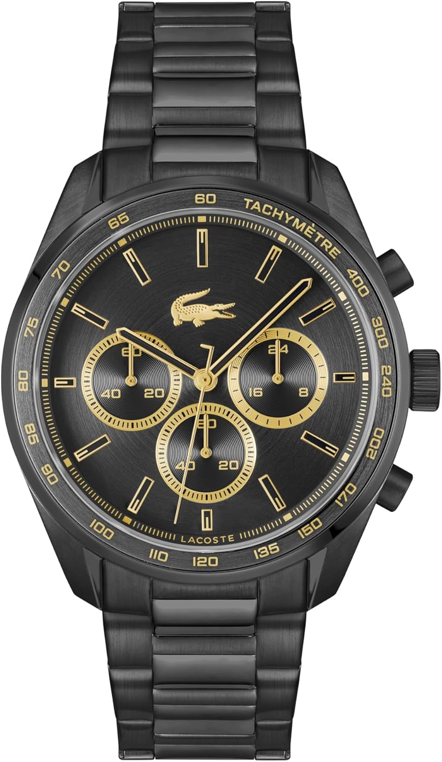 Lacoste Chronograph Quartz Watch Boston Collection for Men with Leather or Stainless Steel Bracelet in Link or Mesh
