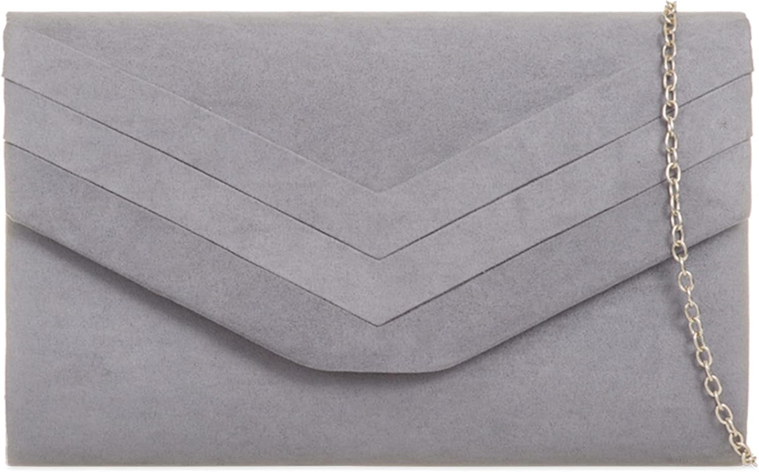 Women'S Stylish Suede Envelop Style Bridal Wedding Evening Clutch Party Purse Hand Bag