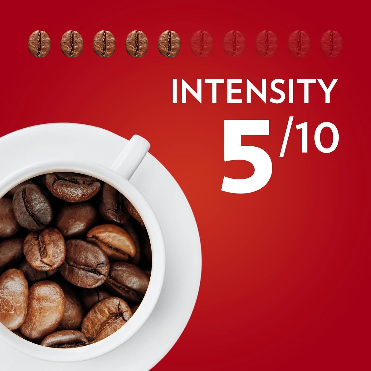 , Qualità Rossa, Coffee Beans, Arabica and Robusta, Intensity 5/10, Medium Roasting, 1 Kg