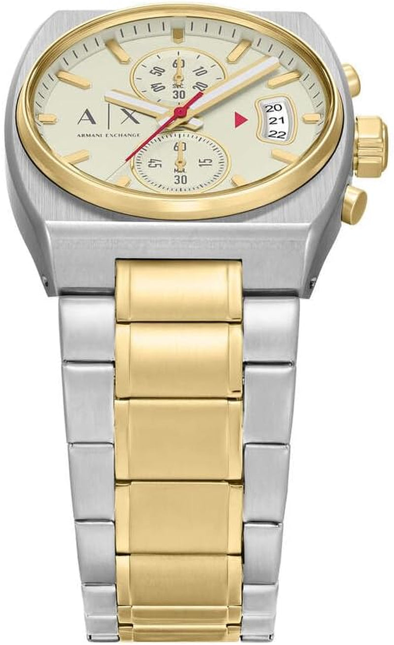 Armani Exchange Watch for Men, Quartz Chronograph Movement and 40 Mm Case Size with Stainless Steel Strap