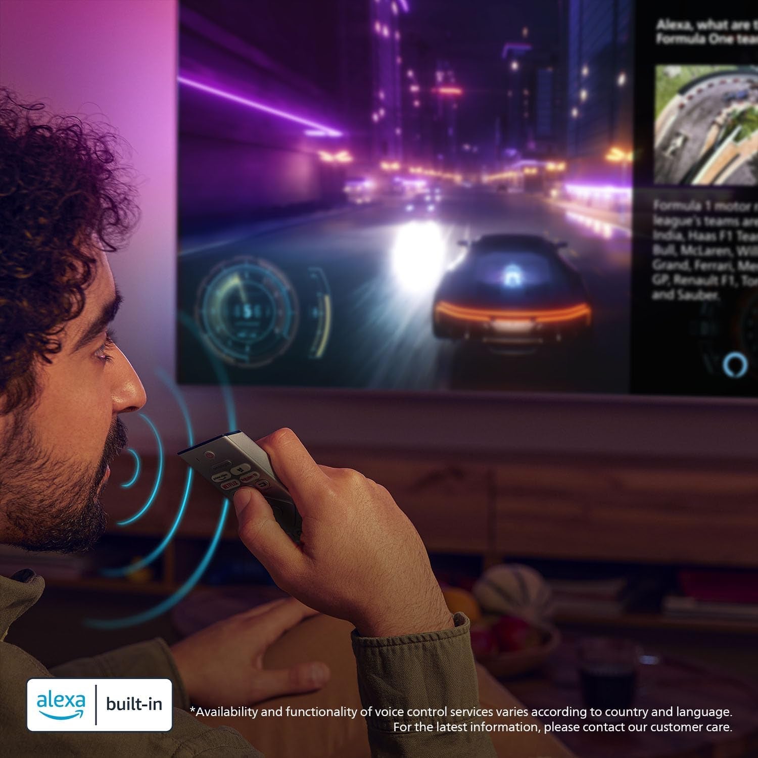 Philips Ambilight 55PUS8200 4K LED Smart TV - 55 Inch Display with Pixel Precise, Ultra HD, Titan OS Platform and Dolby Atmos Sound, Works with Alexa and Google Voice Assistant