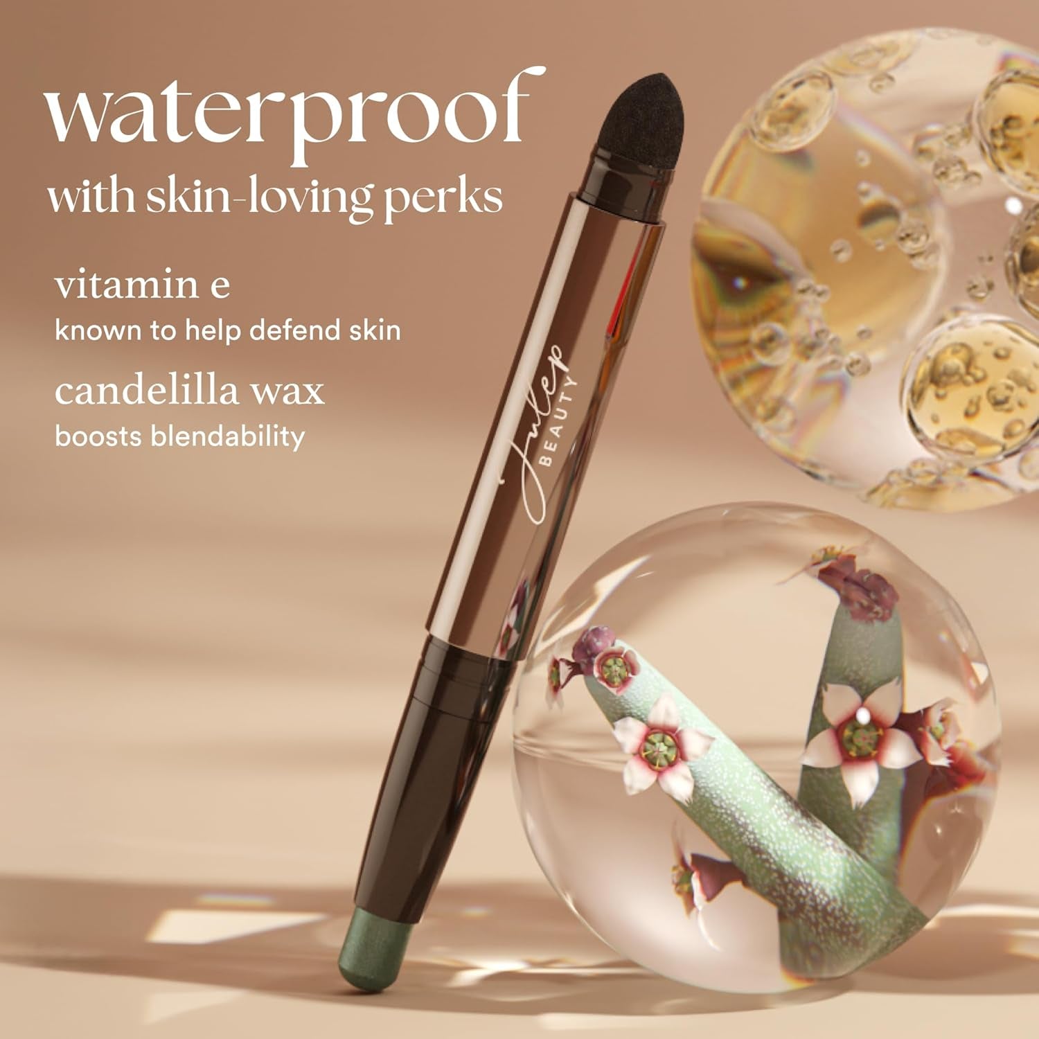 Eyeshadow 101 Crème-To-Powder Eyeshadow Stick (Mink Mauve Shimmer) Long-Lasting, Waterproof Eye Shadow - Blendable, Crease-Proof with Built-In Smudger