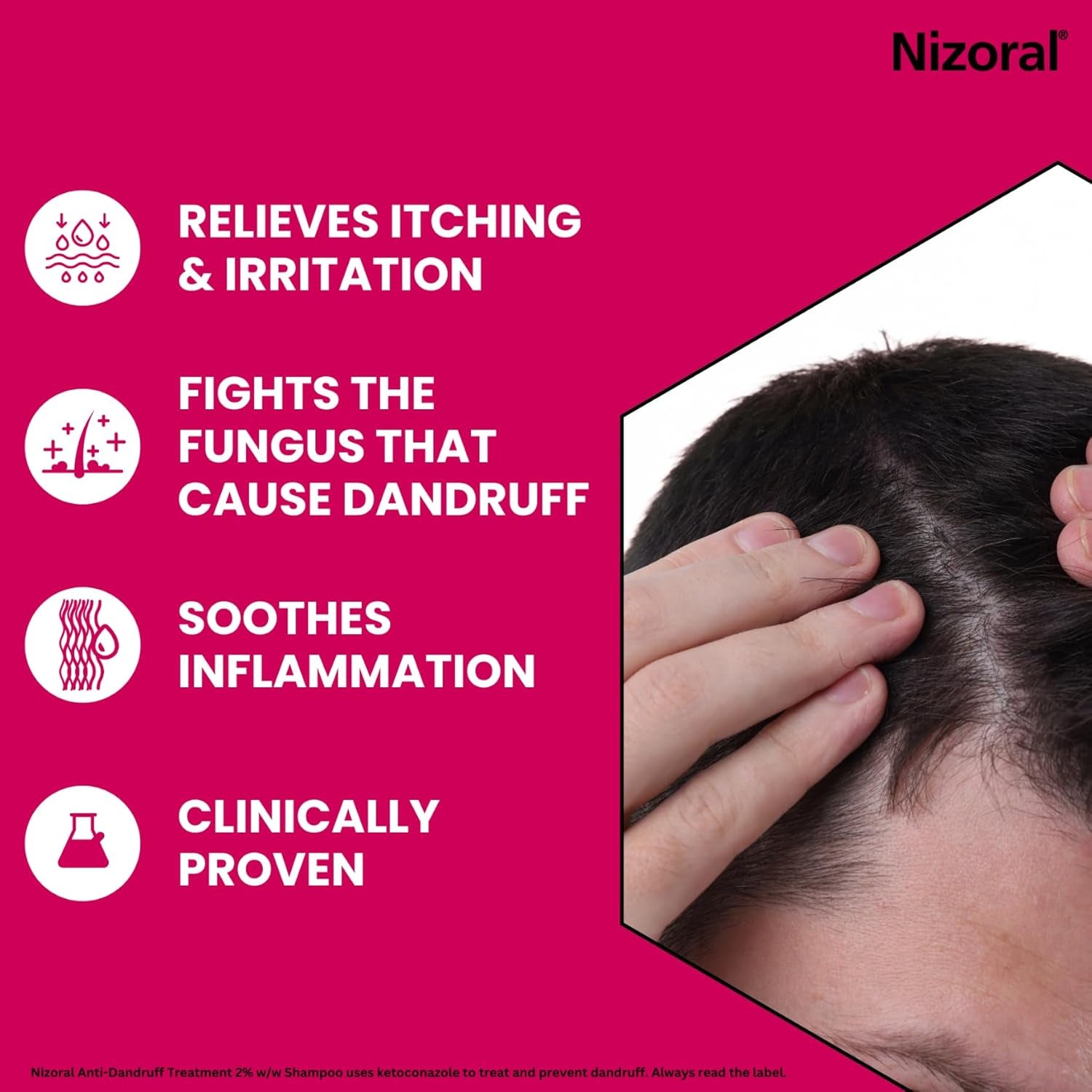 Anti-Dandruff Treatment Shampoo, Treats and Prevents Dandruff, Clinically Proven to Control Itchy & Flaky Scalps, Contains Ketoconazole, 1 X 100Ml
