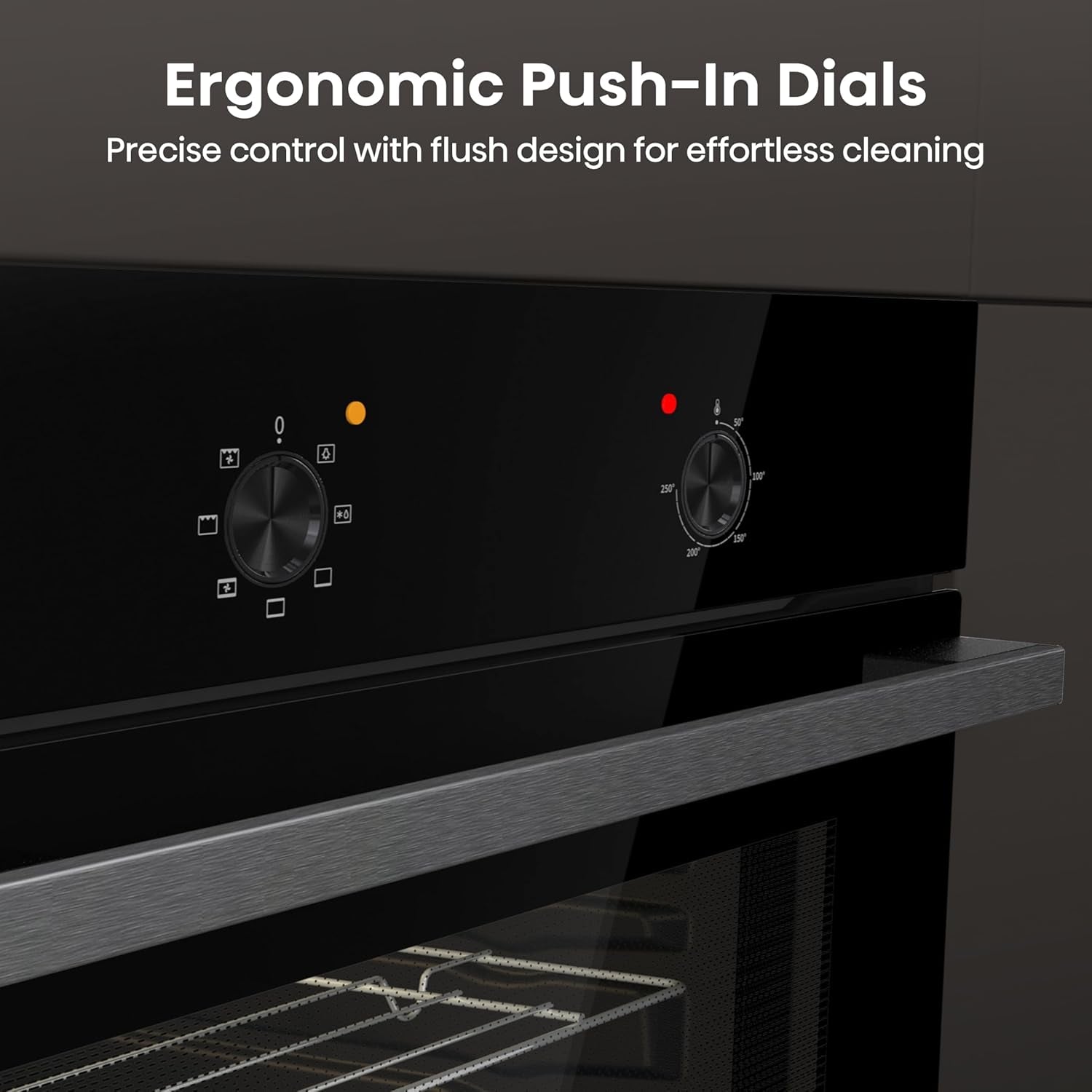 BI62020ABGUK - Built-In 60L Electric Single Oven - Black - 530X595X595 Mm (Dxwxh) - a Rated, Extra Large