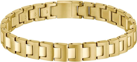 Jewelry Men'S CANDOR JEWELRY Collection Link Bracelet in Stainless Steel – Available in Silver, Gold or Black