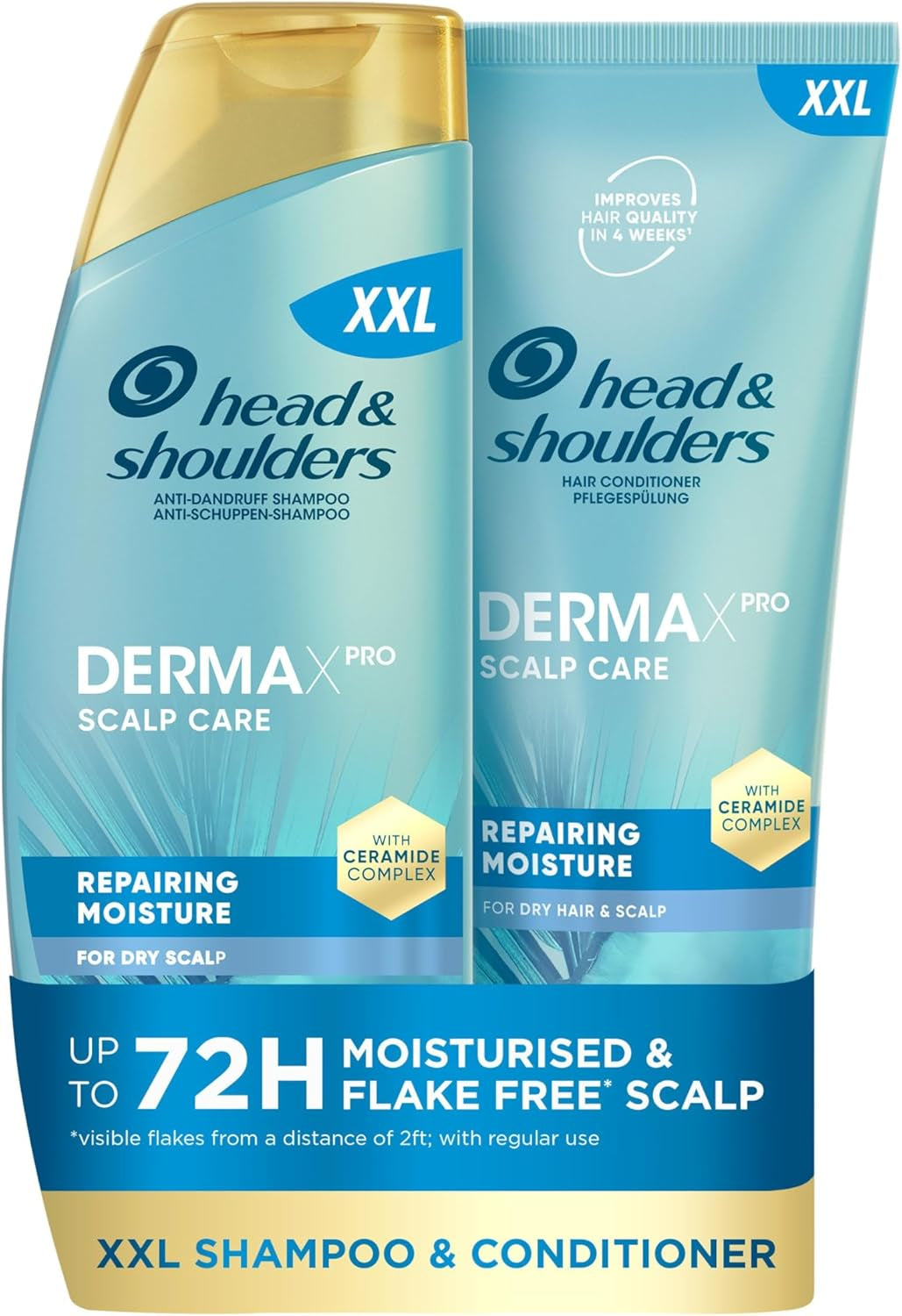 Dermaxpro Repairing Moisture anti Dandruff Shampoo 500Ml +  Dermaxpro Repairing Moisture Lightweight Conditioner 350 Ml