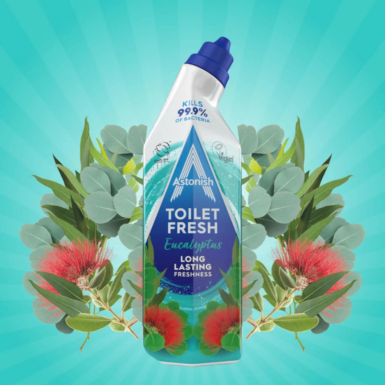 Eucalyptus Toilet Fresh Gel, Kills 99.9% of Bacteria, Limescale Prevention, 750Ml
