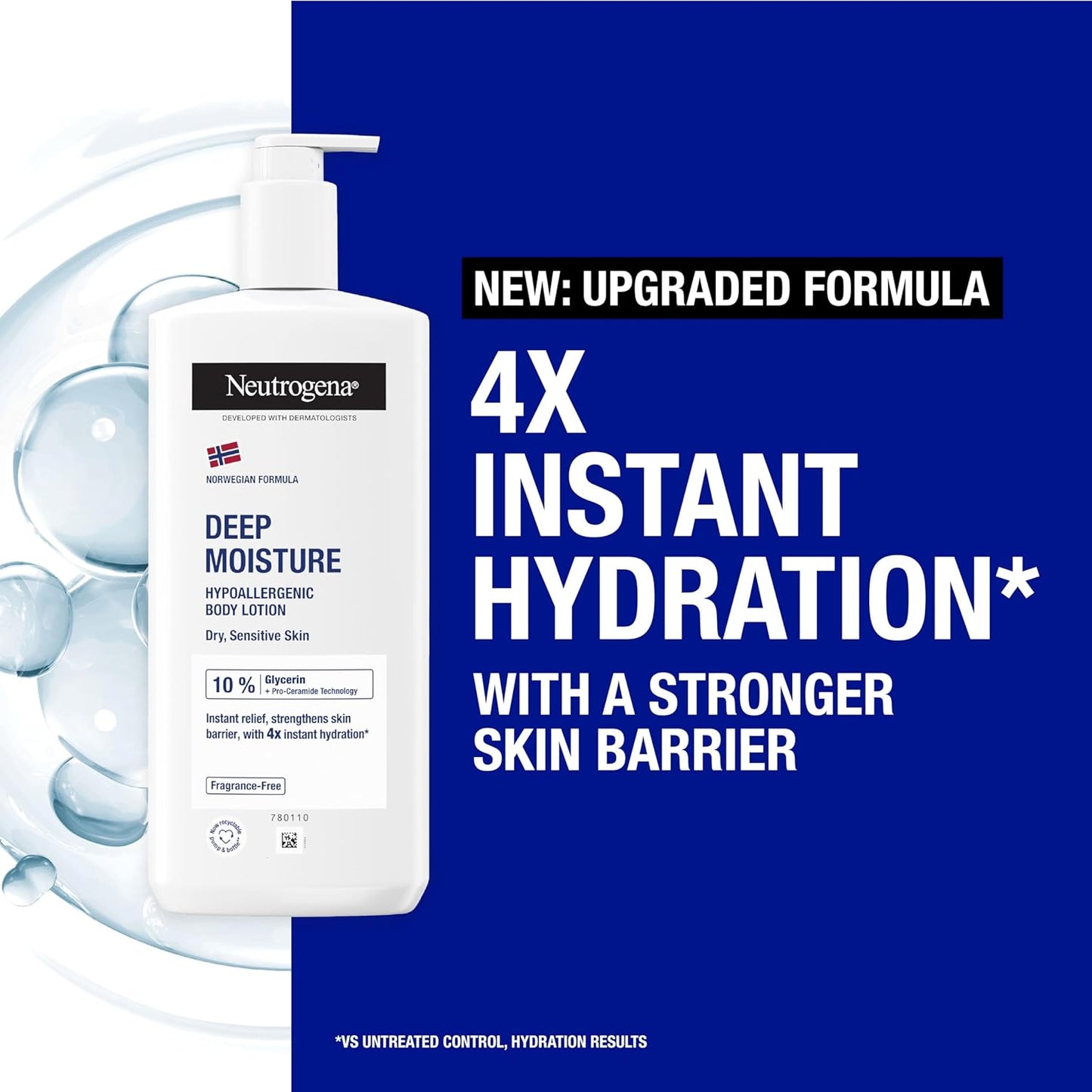 Norwegian Formula Deep Moisture Body Lotion, 400 Ml, Fragrance-Free