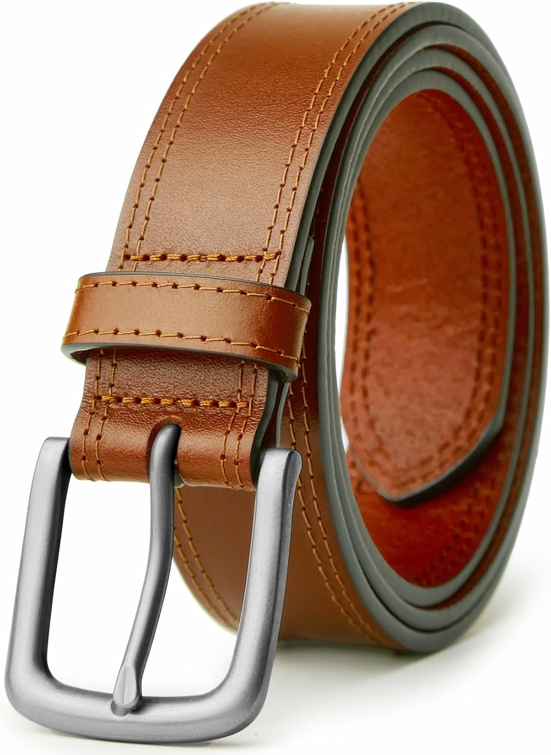 Men'S Genuine Leather Casual Every Day Jeans Belts, Handmade Men Leather Belt with Gift Box