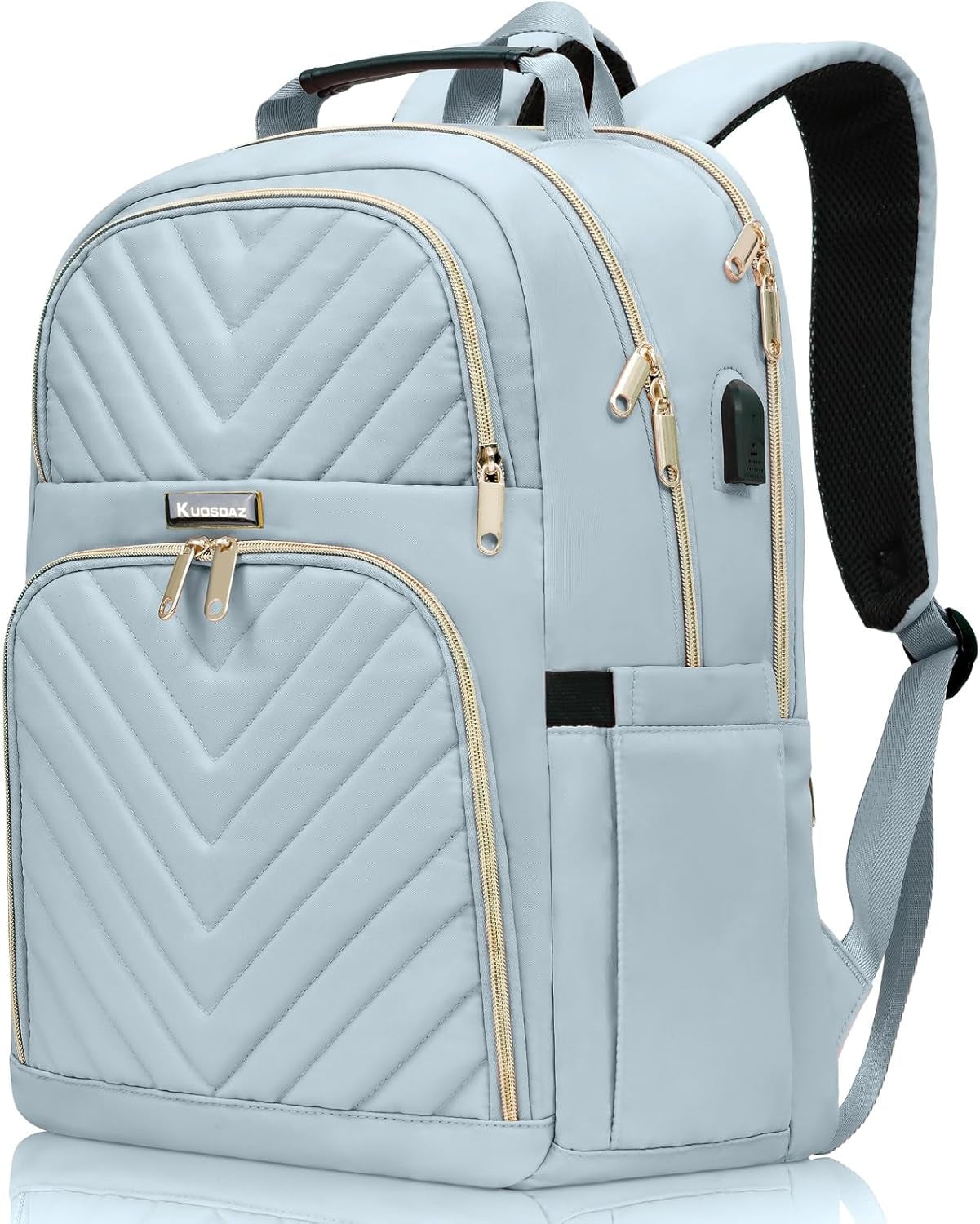 Backpack for Women, School Backpacks for Teen Girls, Stylish Cute Laptop Backpack, Teacher Student College Bookbags, Light Blue
