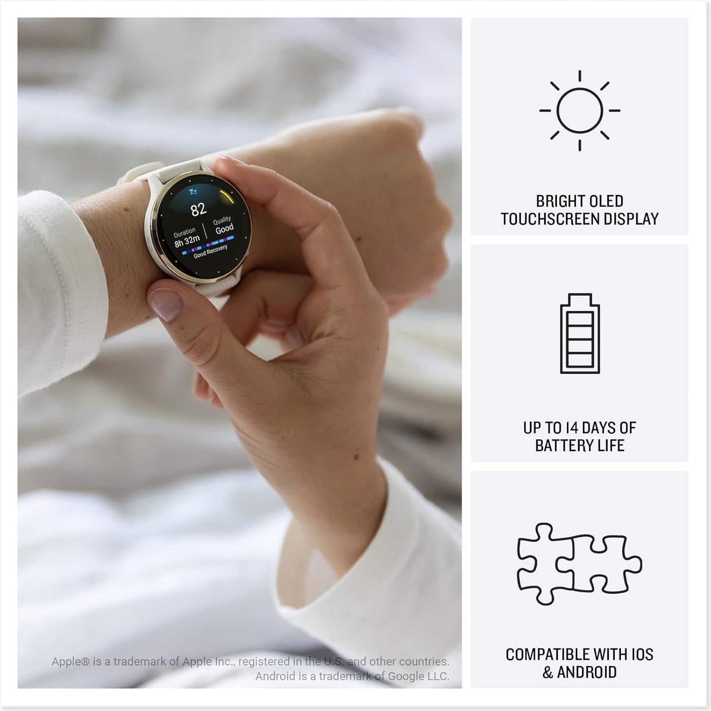 Venu 3S GPS Smartwatch, 41 Mm, AMOLED, French Grey