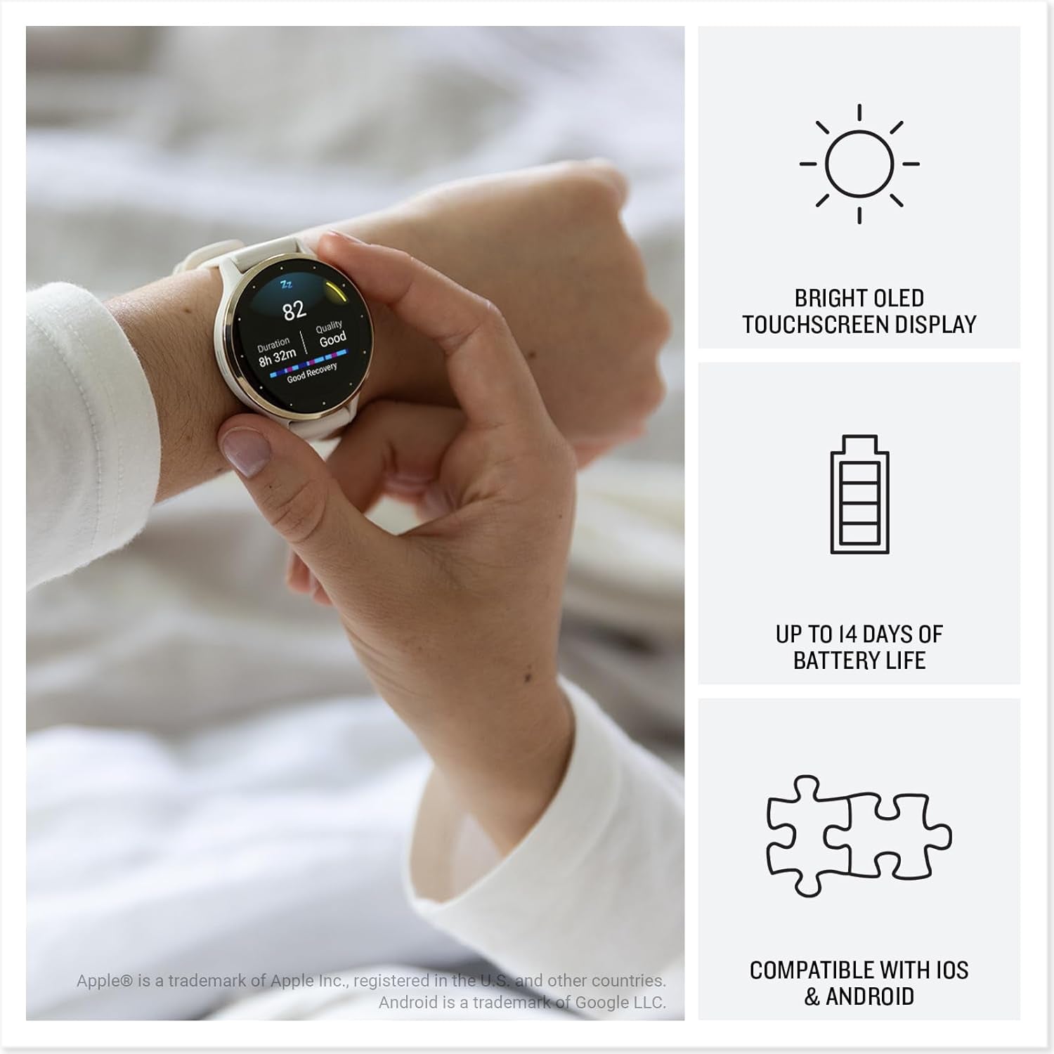 Venu 3S GPS Smartwatch, 41 Mm, AMOLED, French Grey