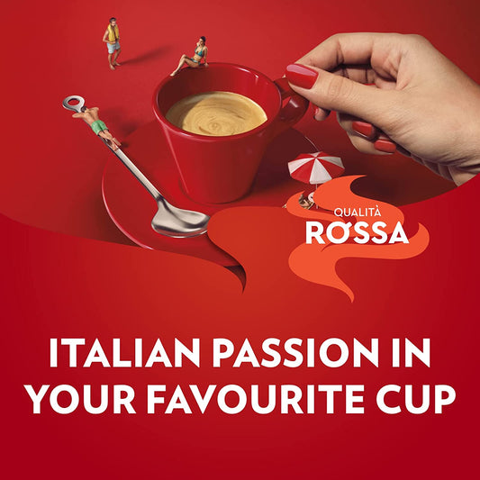 , Qualità Rossa, Coffee Beans, Arabica and Robusta, Intensity 5/10, Medium Roasting, 1 Kg