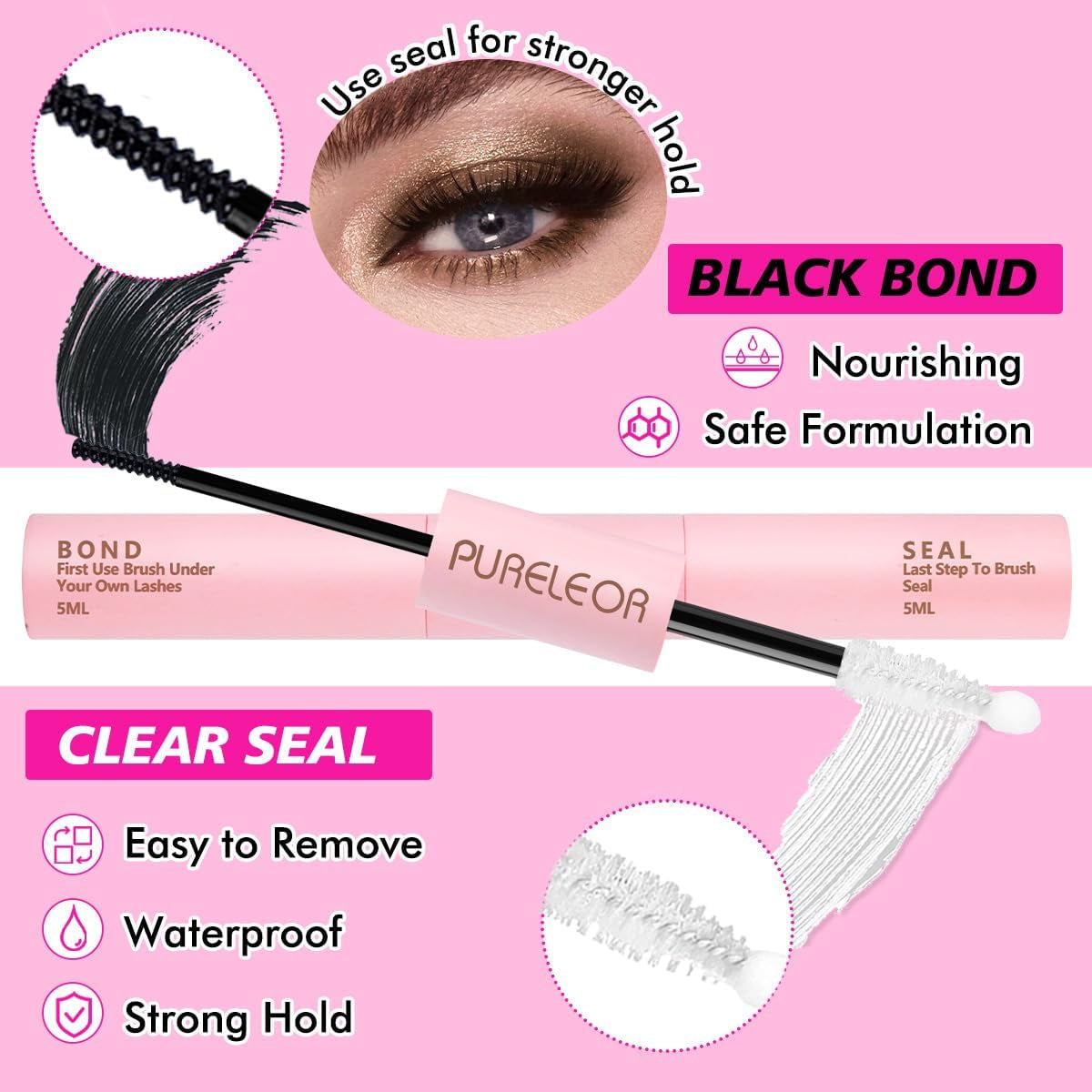 Cluster Lashes Kit Eyelashes Fluffy 80D Set Including Bond and Seal Tweezers DIY Individual Lash Clusters at Home False Eyelash Extension(10Mm 12Mm 14Mm 16Mm)