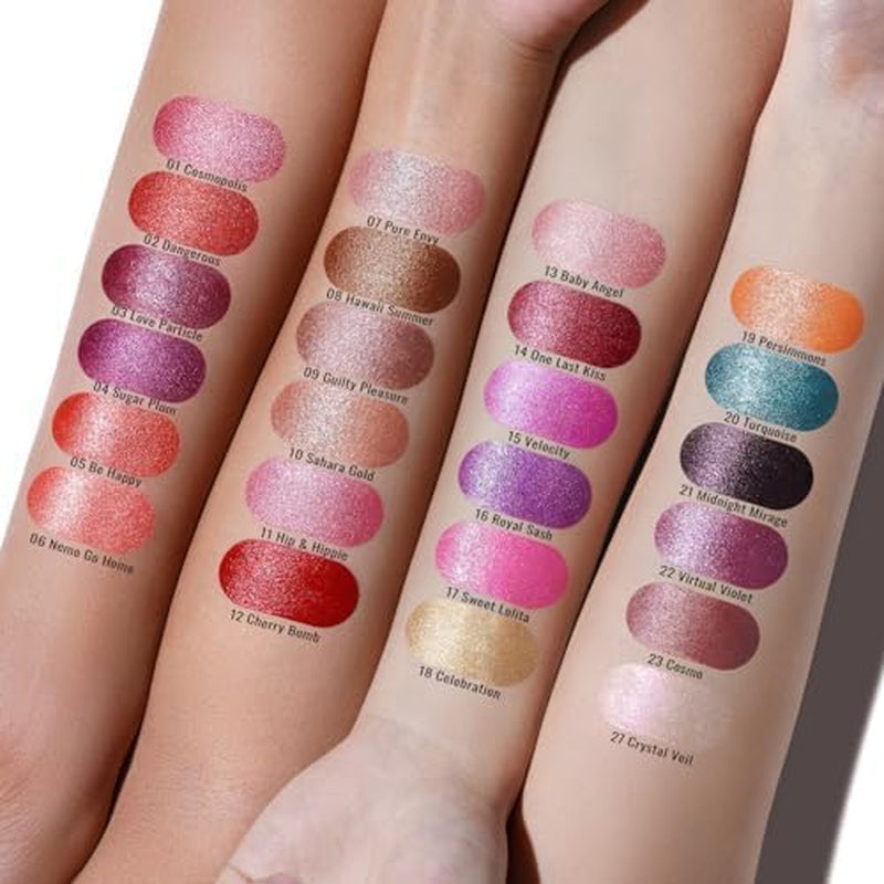 Metallic Shine Glitter Lipstick, Nude High Impact Lipcolor, Brown Soft and Ultra Hydrating, Long Lasting, Vegan & Cruelty-Free, Full-Coverage Lip Color 4.3 G/0.15 Oz Pure Envy(07)