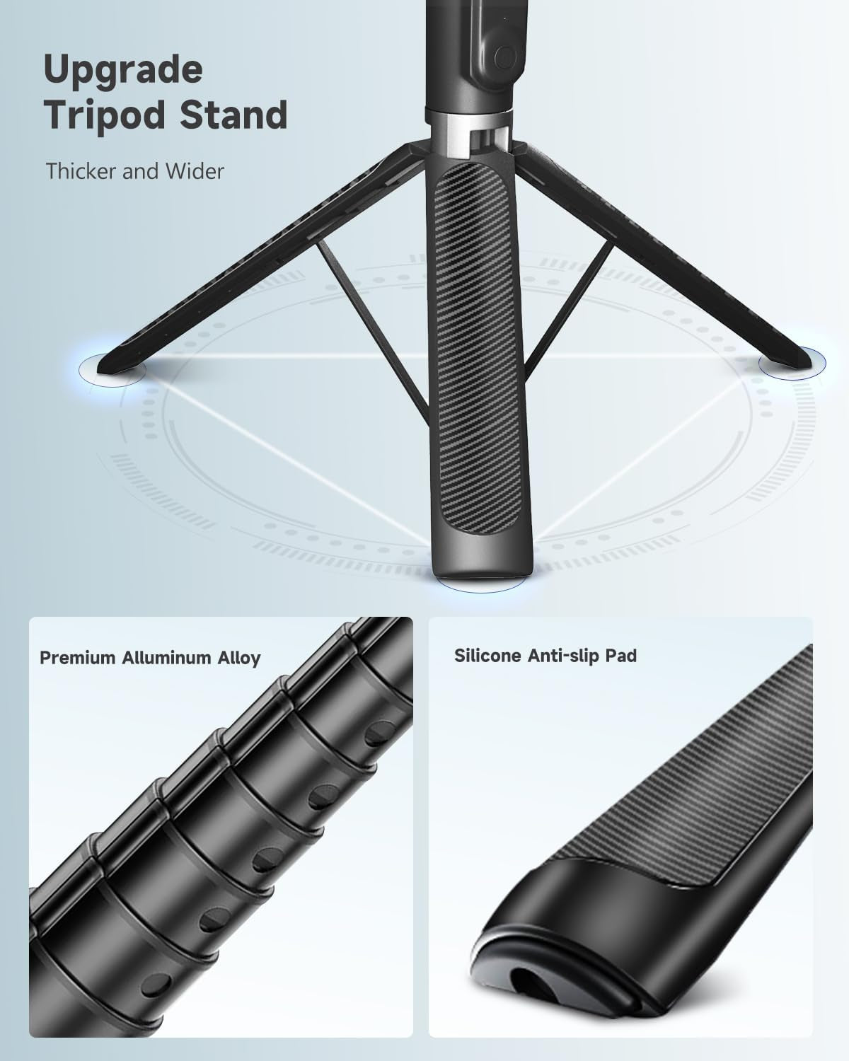Phone Tripod & Selfie Stick, 180Cm Aluminum All in One Extendable Tripod for Smartphone, Portable Travel Phone Stand for Filming, with Wireless Remote for Iphone/Samsung/Android/Camera