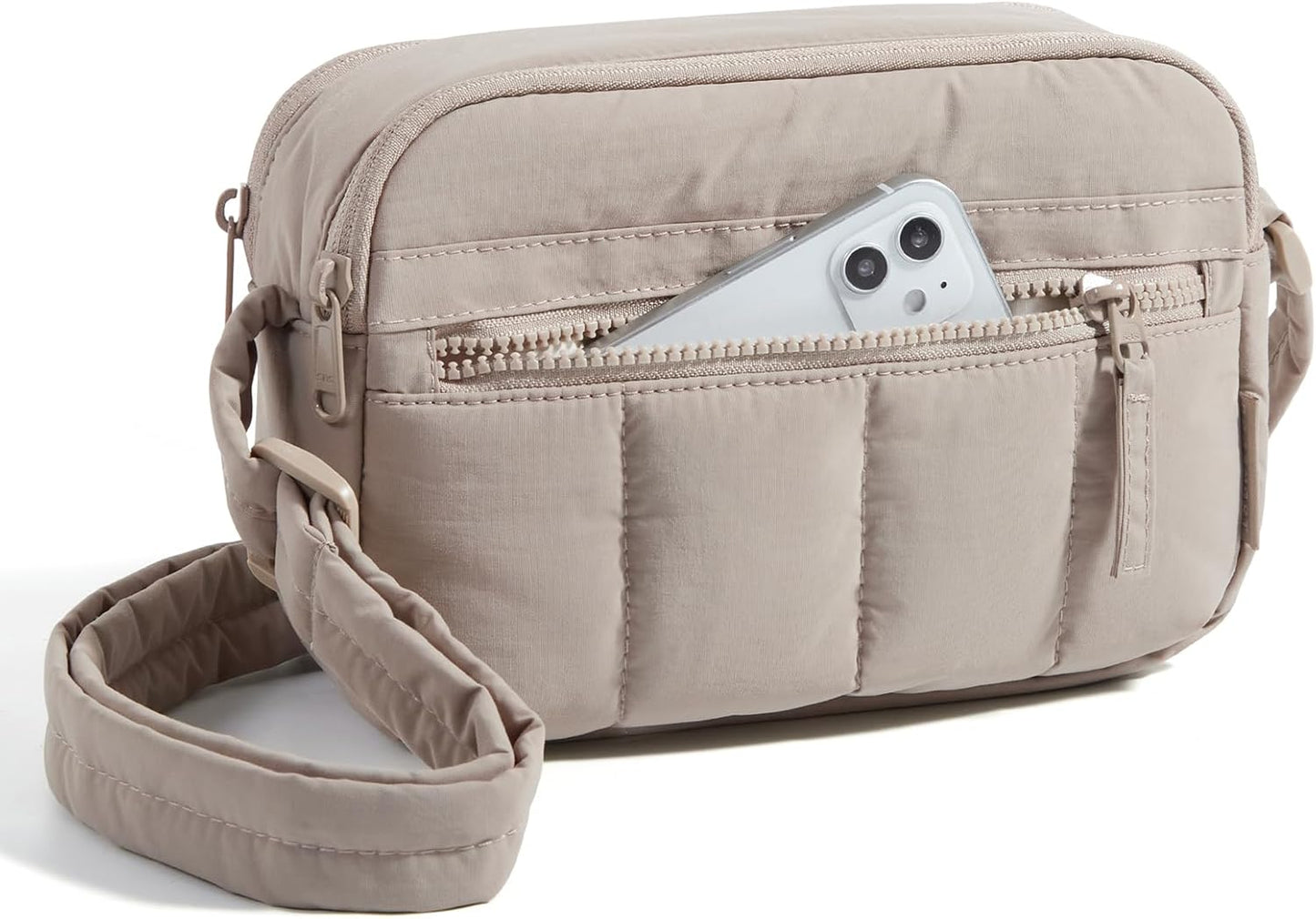 Crossbody Bag for Women Trave Crossbody Purse Puffy Quilted Shoulder Handbag with RFID Blocking Slots for Daily Use, Hiking, Shopping